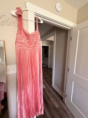 Lulu's Dusty Rose Ruched Maxi Dress